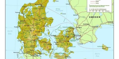 Карта Дании Дания