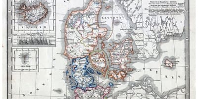 Старая карта Дании