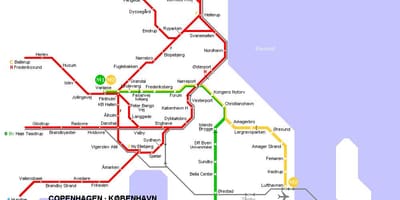 Карта Дании метро 