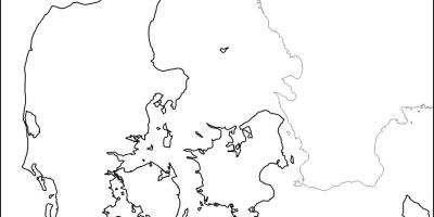 Карта Дании контур
